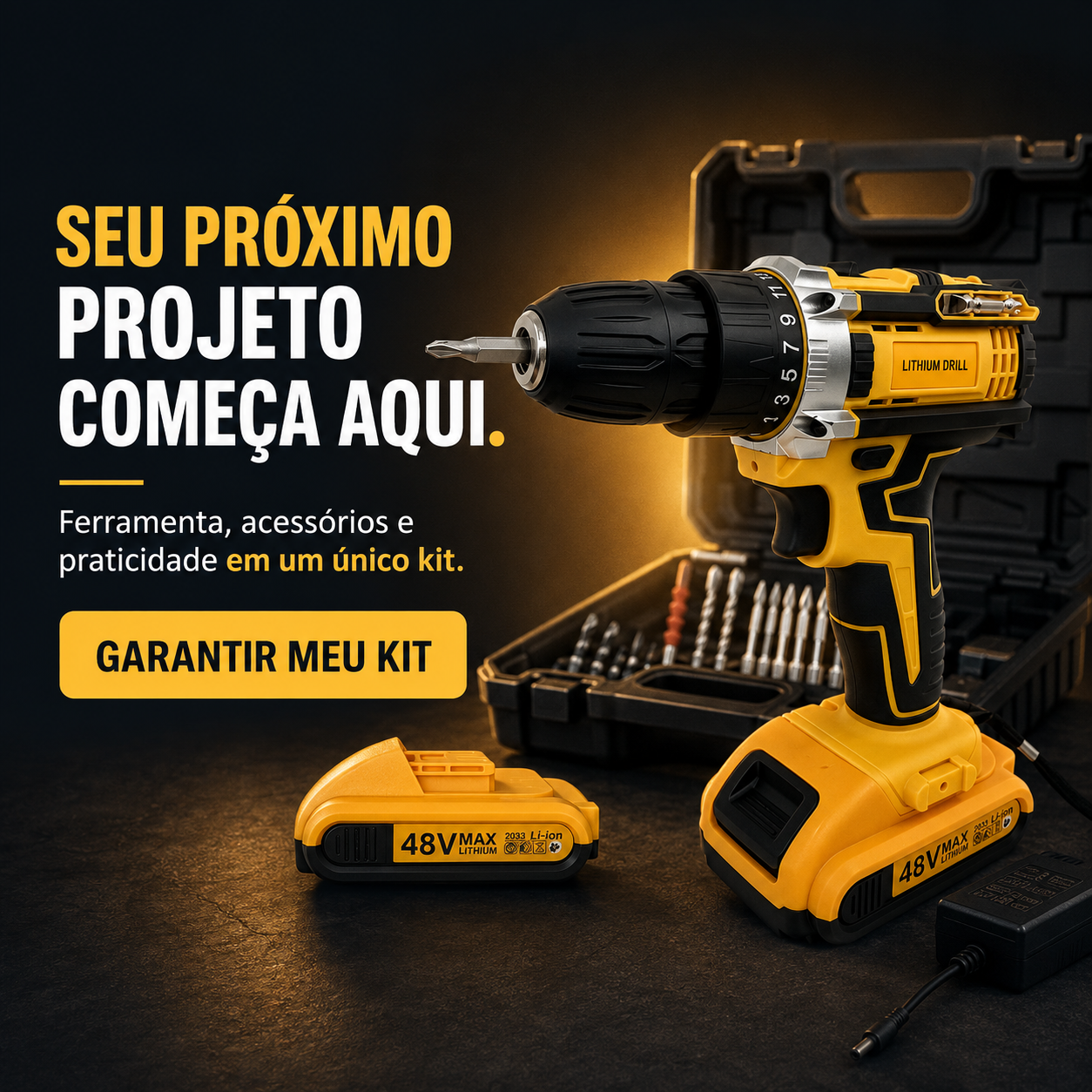 Kit MONTARO 48V com maleta, baterias e acessórios pronto para o próximo projeto
