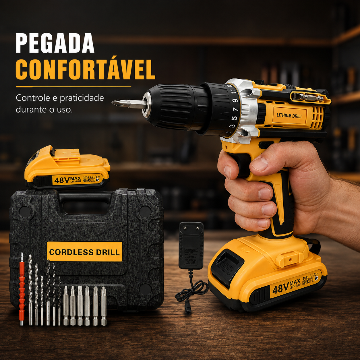 Pegada confortável da parafusadeira MONTARO 48V